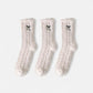 Anna-Kaci Women's 3-Pack Fuzzy Crew Socks with Embroidered Bow Detail and Soft Plush Texture