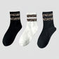 Anna-Kaci Women's 3-Pack Crew Socks with Ribbed Leopard Print Cuffs and Soft Stretch Knit Design