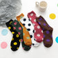 Anna-Kaci Women's 3-Pack Polka Dot Crew Socks Soft Knit Stretch Fabric Bold Retro Dot Pattern Sock Set