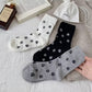 Anna-Kaci Women's 3-Pack Crew Socks with Allover Paw Print Pattern Soft Stretch Casual Sock Set