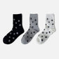 Anna-Kaci Women's 3-Pack Crew Socks with Allover Paw Print Pattern Soft Stretch Casual Sock Set
