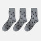Anna-Kaci Women's 3-Pack Crew Socks with Allover Paw Print Pattern Soft Stretch Casual Sock Set