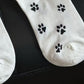 Anna-Kaci Women's 3-Pack Crew Socks with Allover Paw Print Pattern Soft Stretch Casual Sock Set