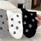 Anna-Kaci Women's 3-Pack Crew Socks with Allover Paw Print Pattern Soft Stretch Casual Sock Set