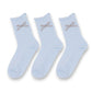 Anna-Kaci 3-Pack Women's Cotton Crew Socks with Embroidered Bows and Cute Style