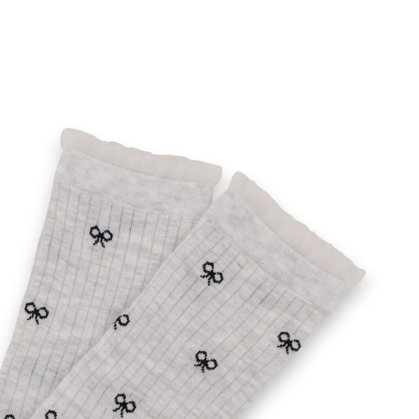 Anna-Kaci 3-Pack Women's Crew Socks with Allover Bow Embroidery and Ribbed Texture