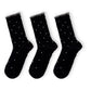 Anna-Kaci 3-Pack Women's Crew Socks with Ribbed Texture and Allover Polka Dot Pattern