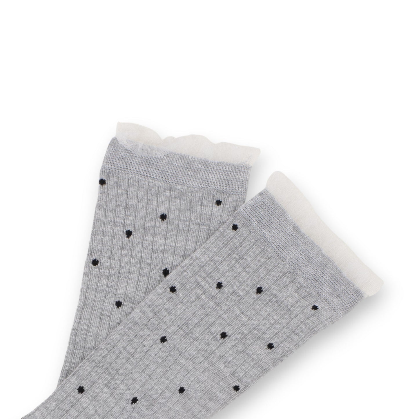 Anna-Kaci 3-Pack Women's Crew Socks with Ribbed Texture and Allover Polka Dot Pattern