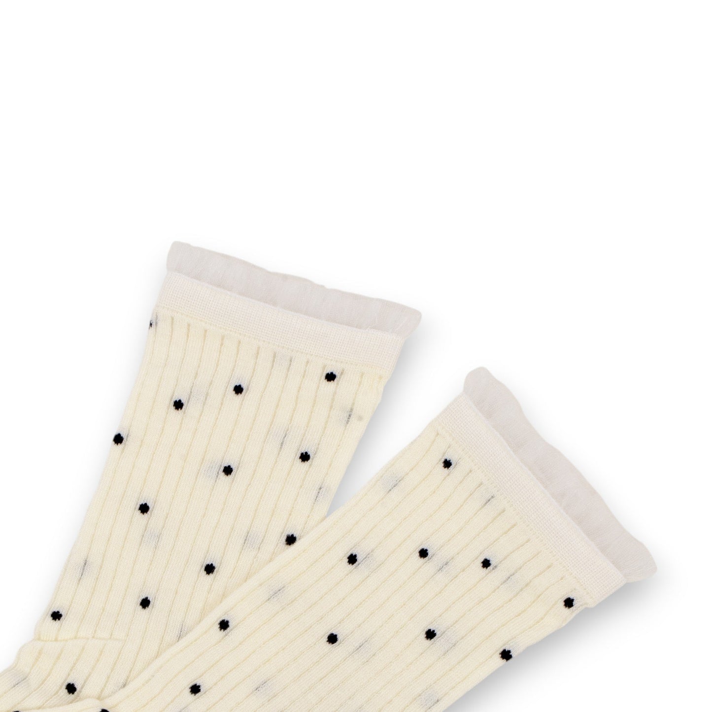 Anna-Kaci 3-Pack Women's Crew Socks with Ribbed Texture and Allover Polka Dot Pattern