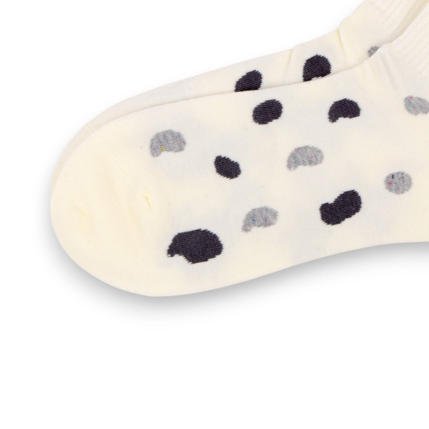 Anna-Kaci 3-Pack Women's Cartoon Embroidered Cotton Ankle Socks with Stripes and Color Speckle Design