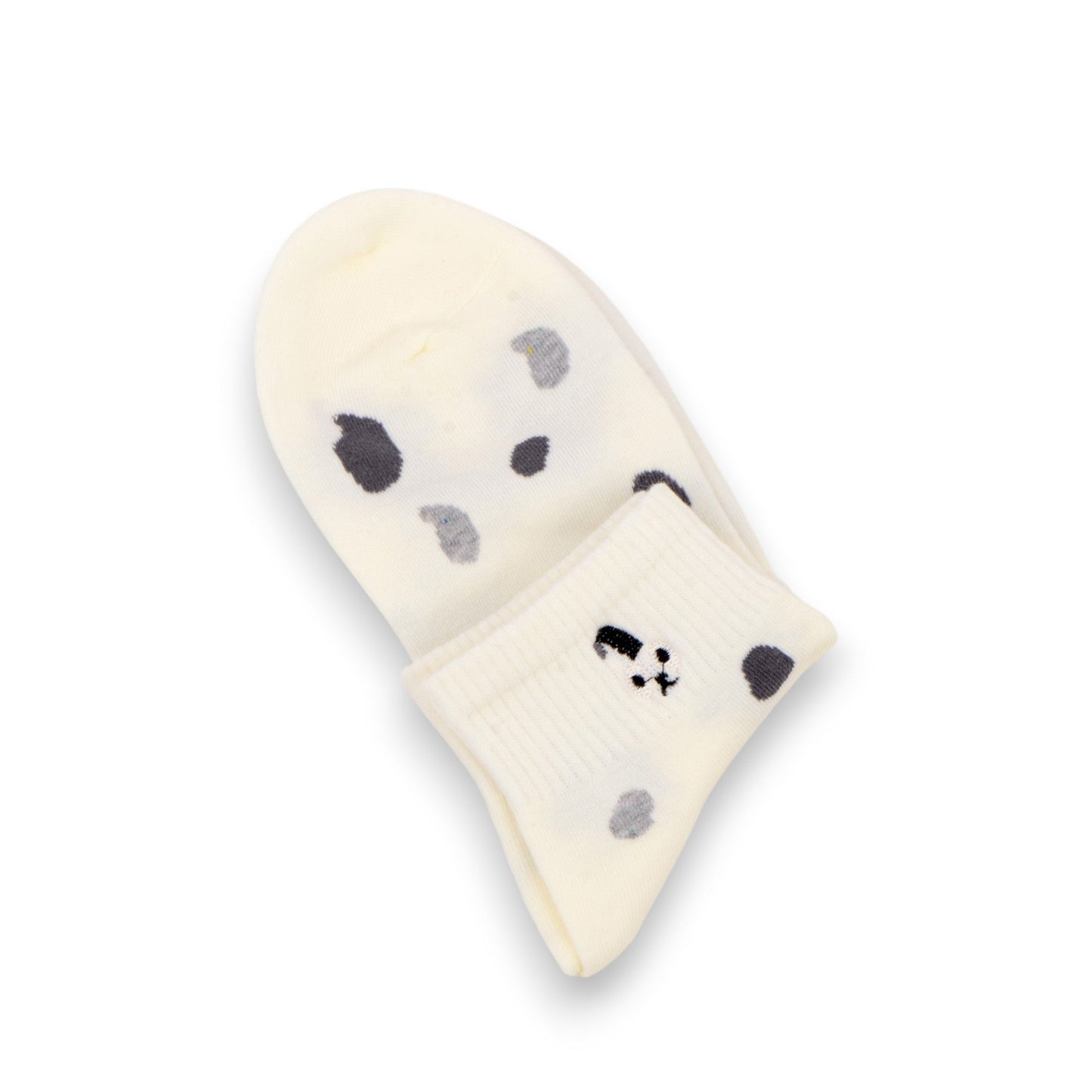 Anna-Kaci 3-Pack Women's Cartoon Embroidered Cotton Ankle Socks with Stripes and Color Speckle Design