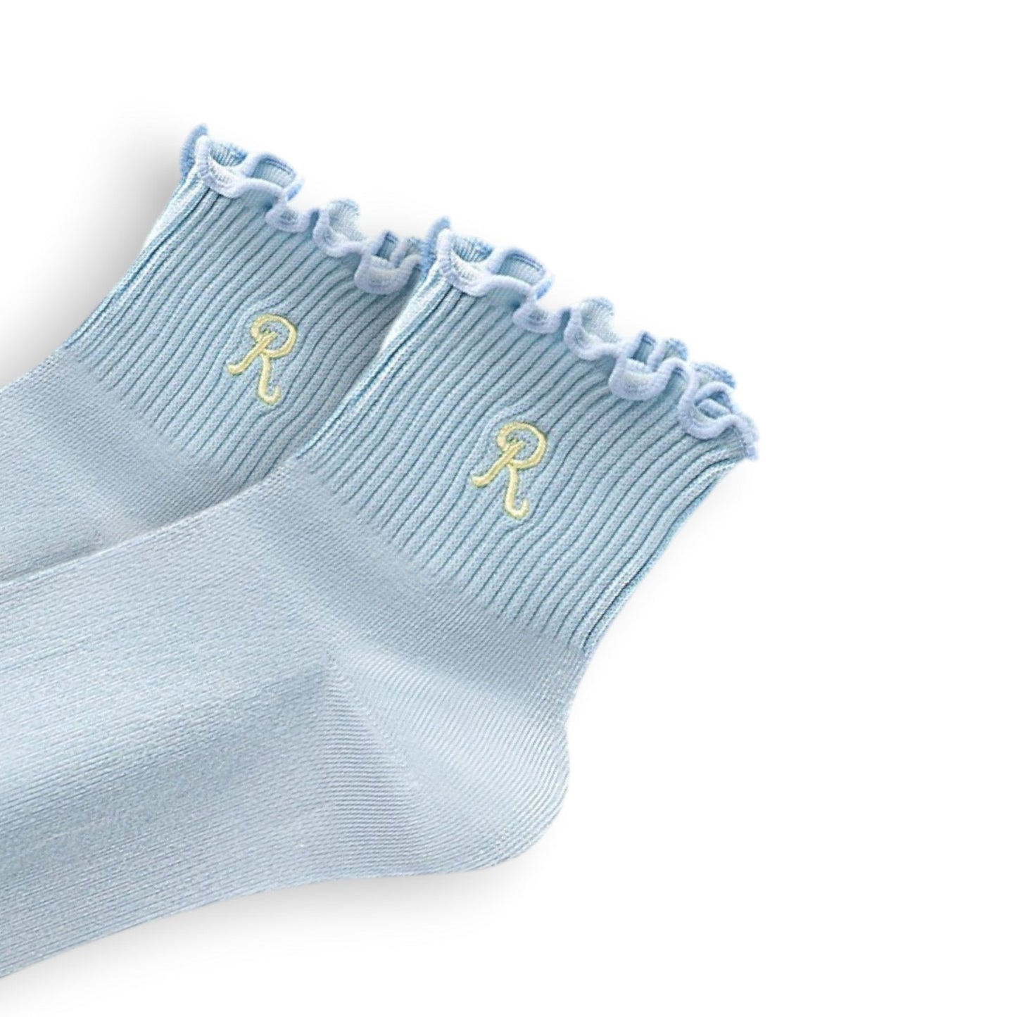 Anna-Kaci 3-Pack Women's Crew Socks with Ruffle Lettuce Edge Trim and Delicate Embroidered Detail