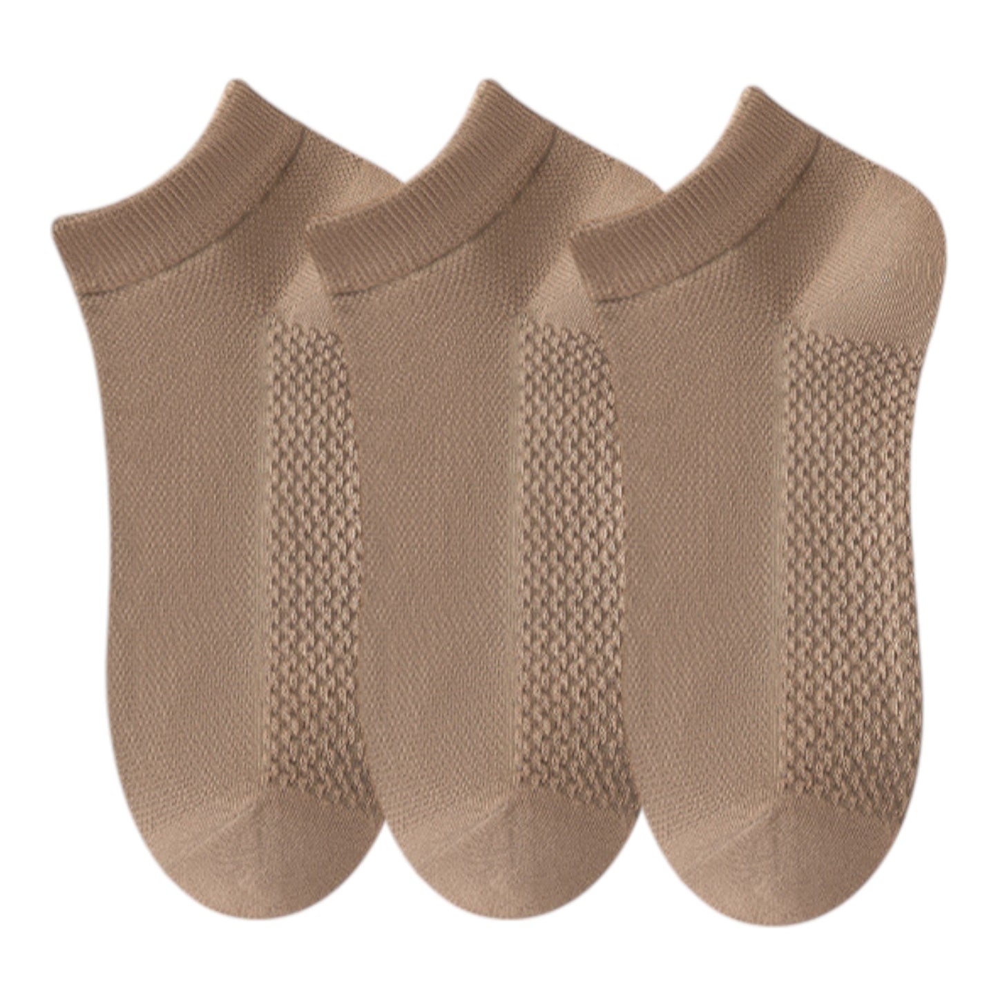 Anna-Kaci 3-Pack Men¡¯s Low Cut Cotton Ankle Socks with Breathable Mesh Knit and Odor-Resistant Antibacterial Design