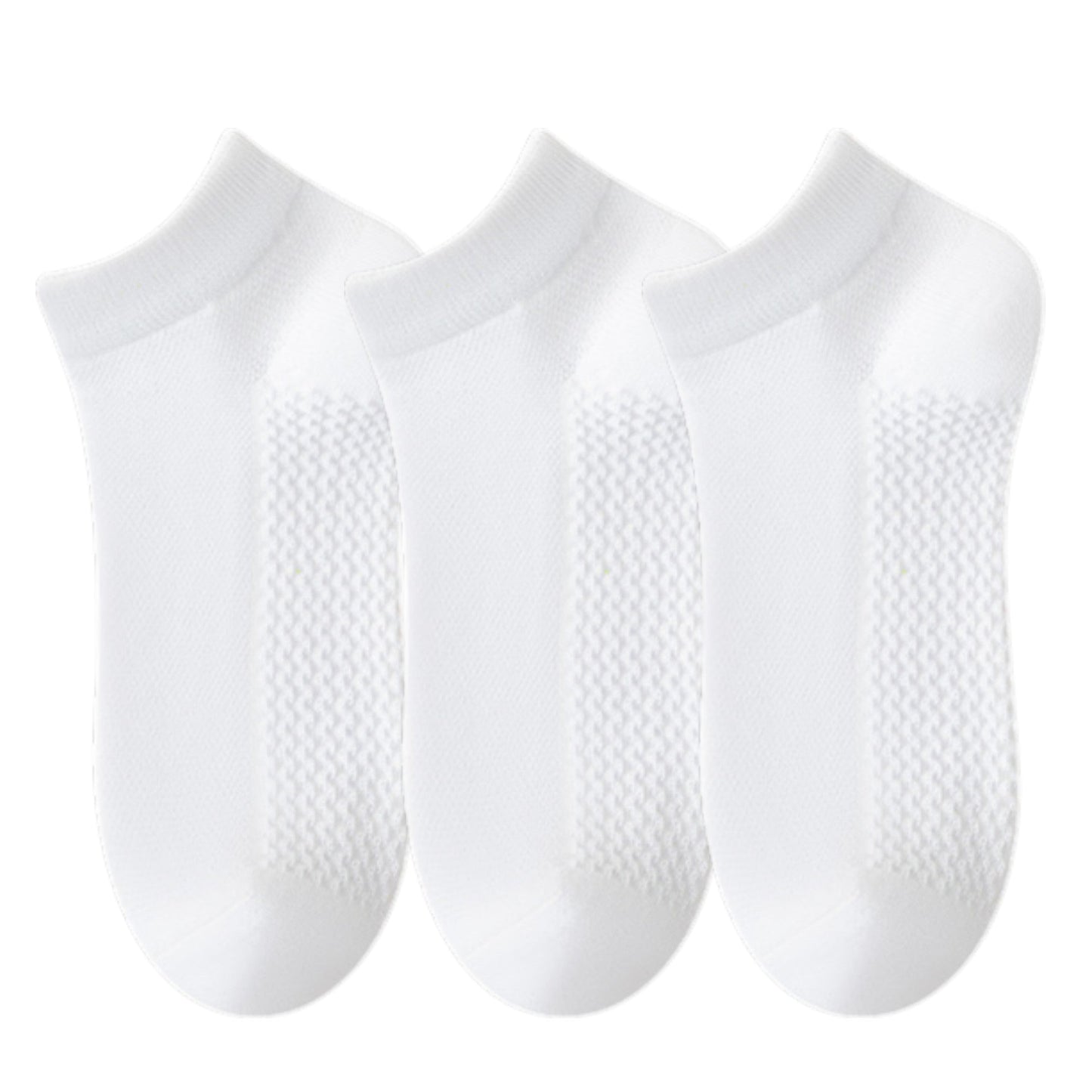 Anna-Kaci 3-Pack Men¡¯s Low Cut Cotton Ankle Socks with Breathable Mesh Knit and Odor-Resistant Antibacterial Design