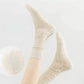 Anna-Kaci Women's 3-Pair Ribbed Crew Socks with Embroidered Bow Knit Texture in Neutral Shades for Everyday Wear