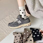 Anna-Kaci Women's 3-Pack Polka Dot Ankle Socks with Soft Knit Texture and Classic Dotted Design