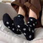 Anna-Kaci Women's 3-Pack Polka Dot Ankle Socks with Soft Knit Texture and Classic Dotted Design