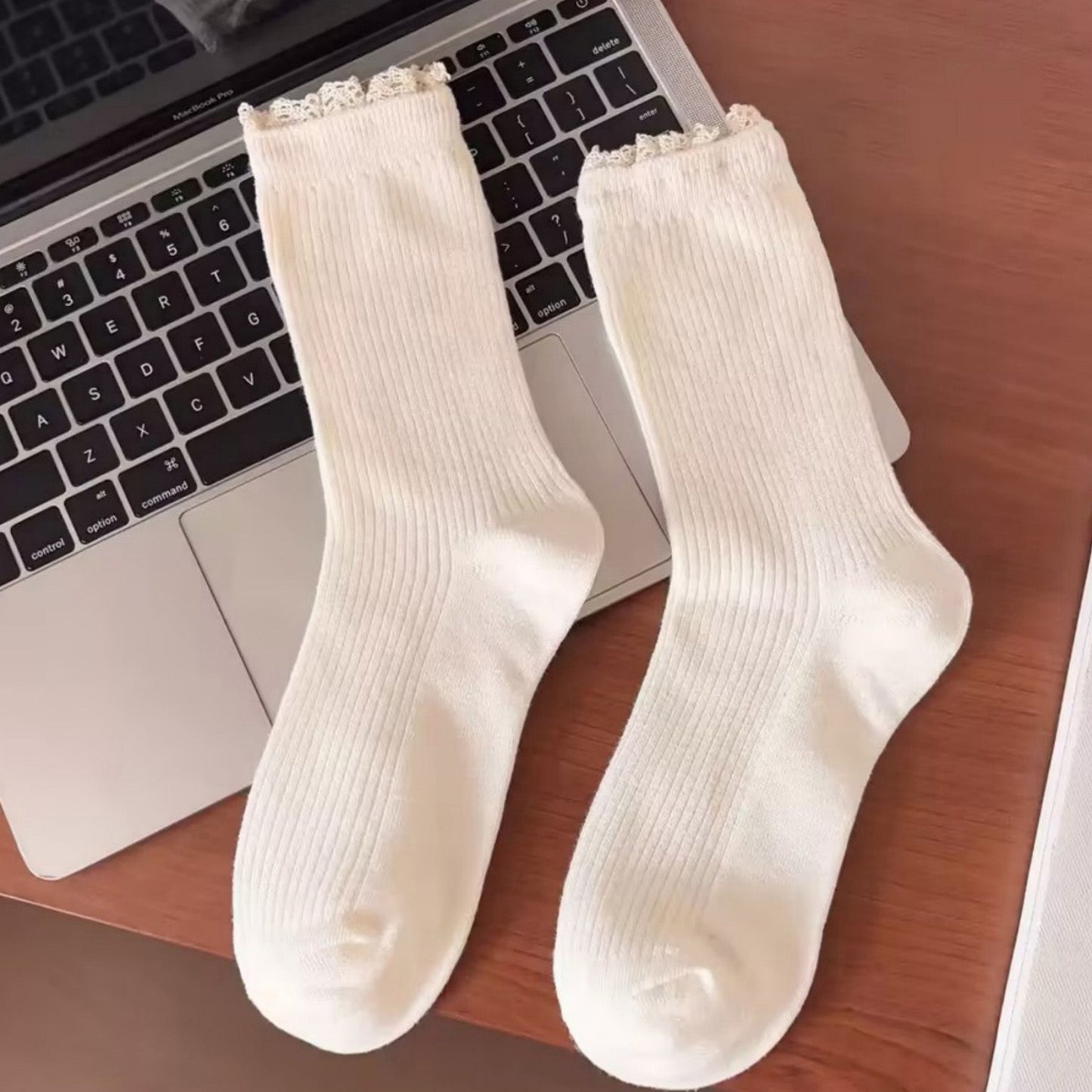 Anna-Kaci Women's 3-Pack Ribbed Crew Socks with Soft Plush Trim and Comfortable Stretch Knit Design