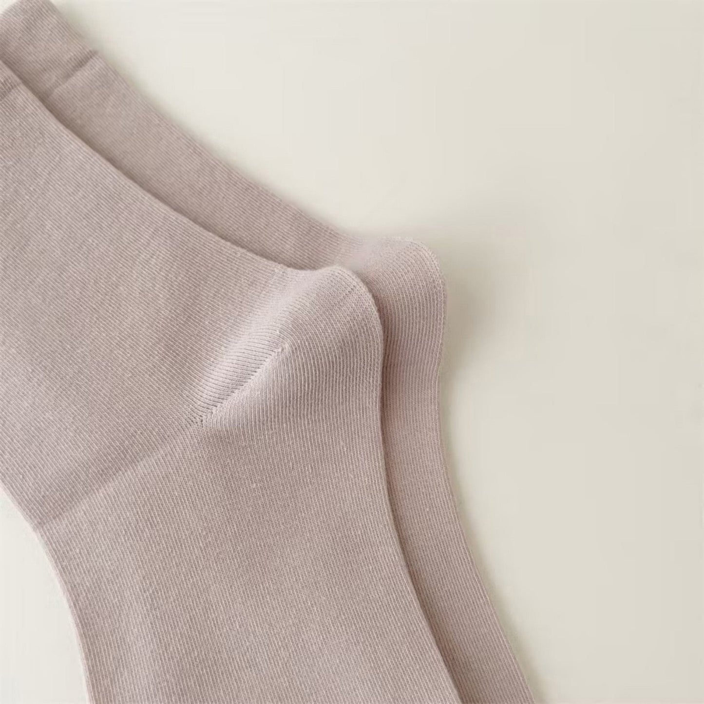 Anna-Kaci Women's Minimalist Solid Pink Crew Socks 3-Pack Soft Cotton Blend Comfort Fit Seamless Toe Design