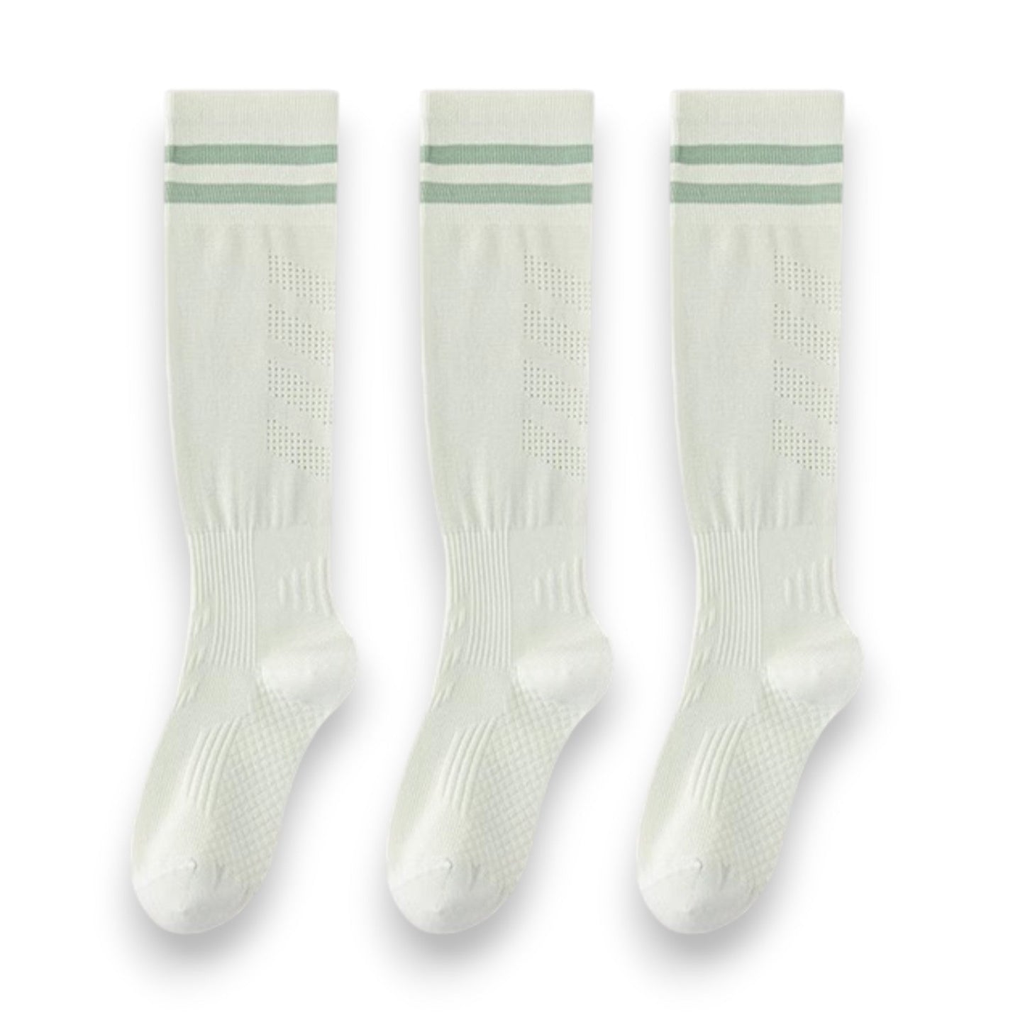 Anna-Kaci 3-Pack Women's Over the Knee Sport Socks with Breathable Mesh Knit and Non-Slip Calf Support