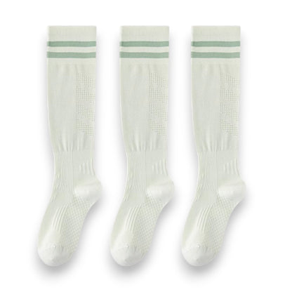 Anna-Kaci 3-Pack Women's Over the Knee Sport Socks with Breathable Mesh Knit and Non-Slip Calf Support