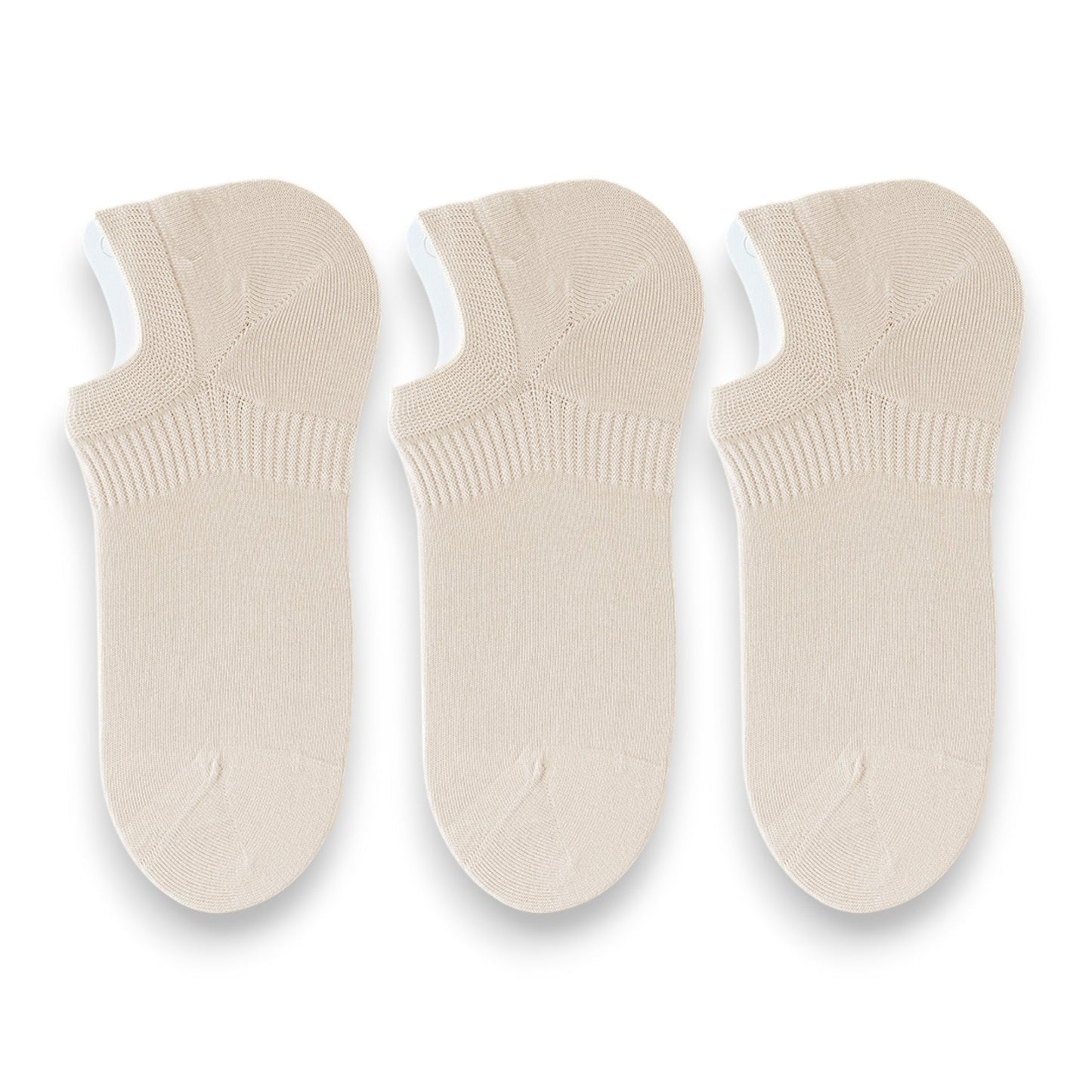Anna-Kaci 3-Pack Women's Pure Cotton Low Cut Socks with Heel Grip Anti-Slip Design