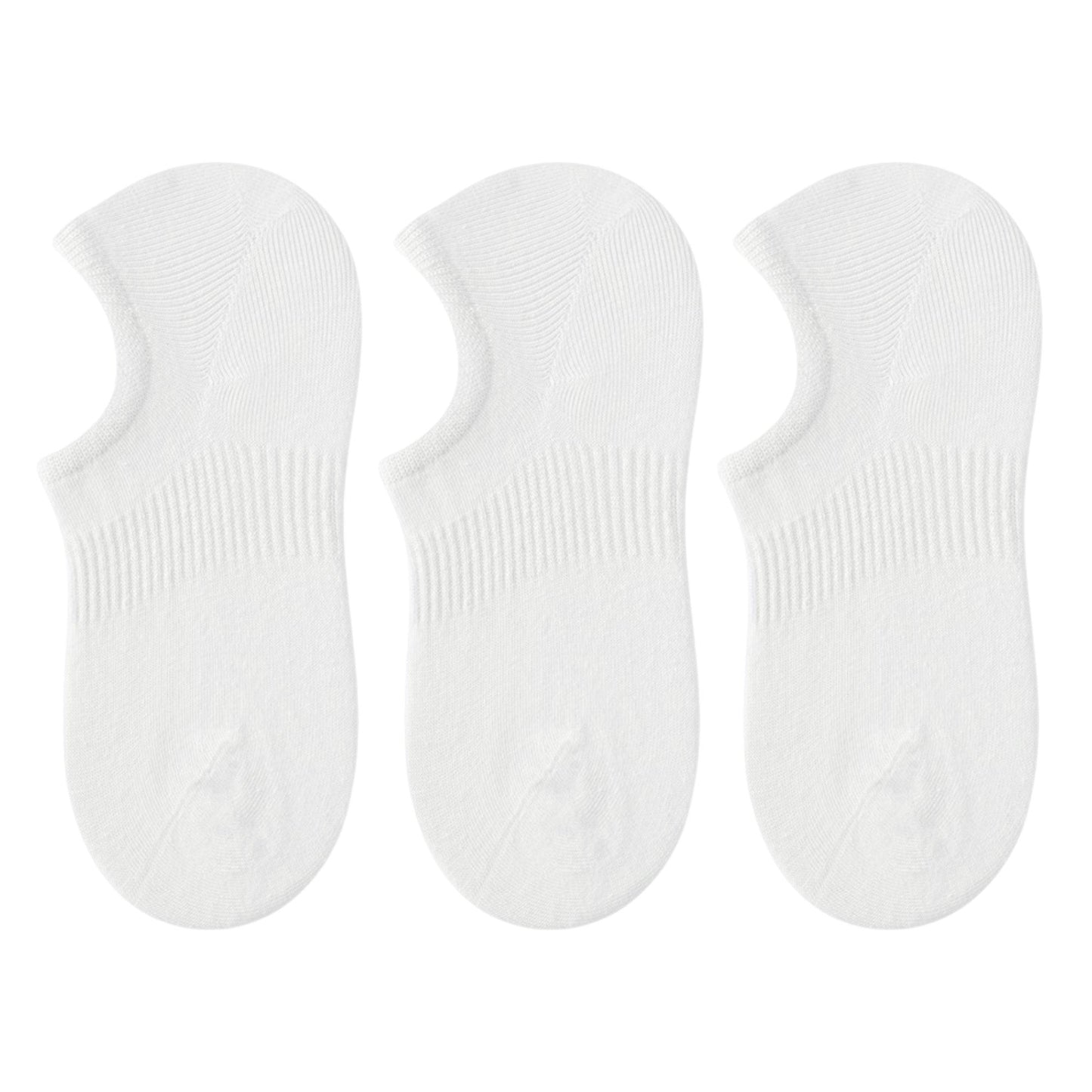 Anna-Kaci 3-Pack Women's Pure Cotton Low Cut Socks with Heel Grip Anti-Slip Design