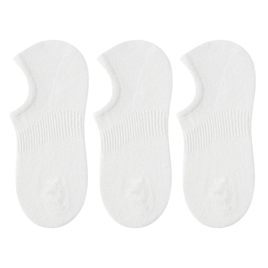 Anna-Kaci 3-Pack Women's Pure Cotton Low Cut Socks with Heel Grip Anti-Slip Design