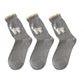 Anna-Kaci 3-Pack Women's Cotton Crew Socks with Embroidered Cat and Lace Trim Cuff