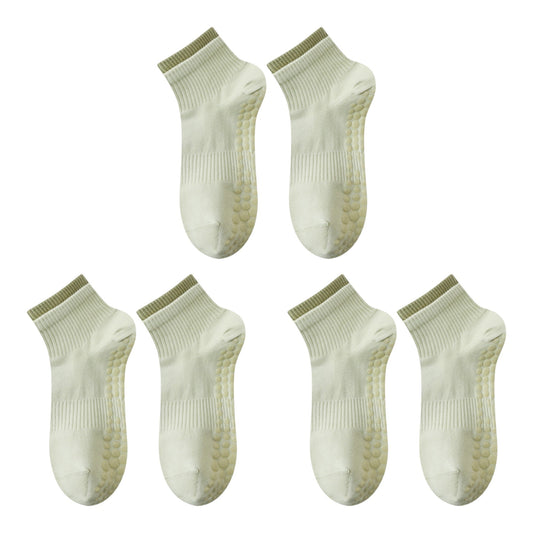 Anna-Kaci 3-Pack Women's Mid-Ankle Sports Socks with Silicone Non-Slip Grip and Breathable Comfort