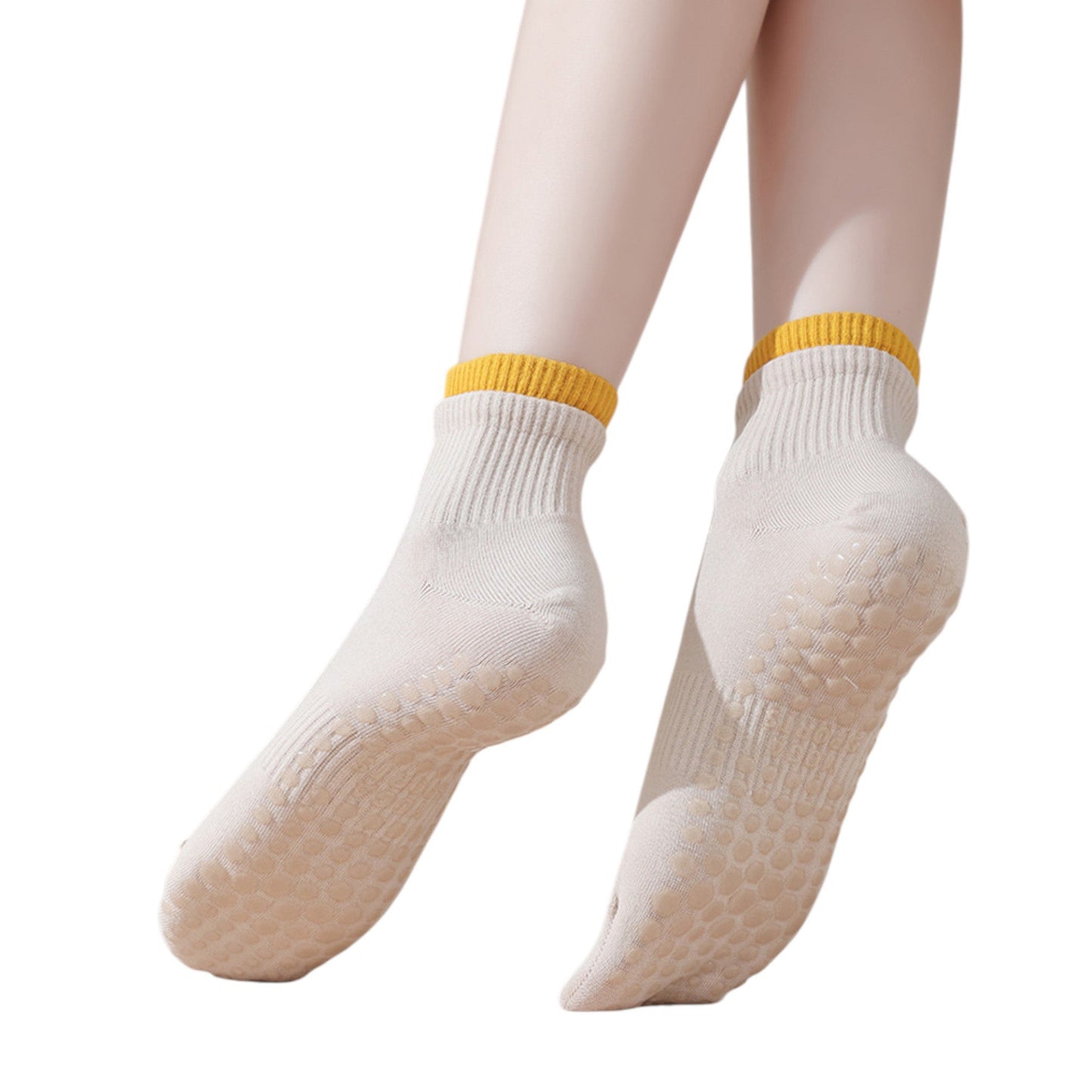 Anna-Kaci 3-Pack Women's Mid-Ankle Sports Socks with Silicone Non-Slip Grip and Breathable Comfort