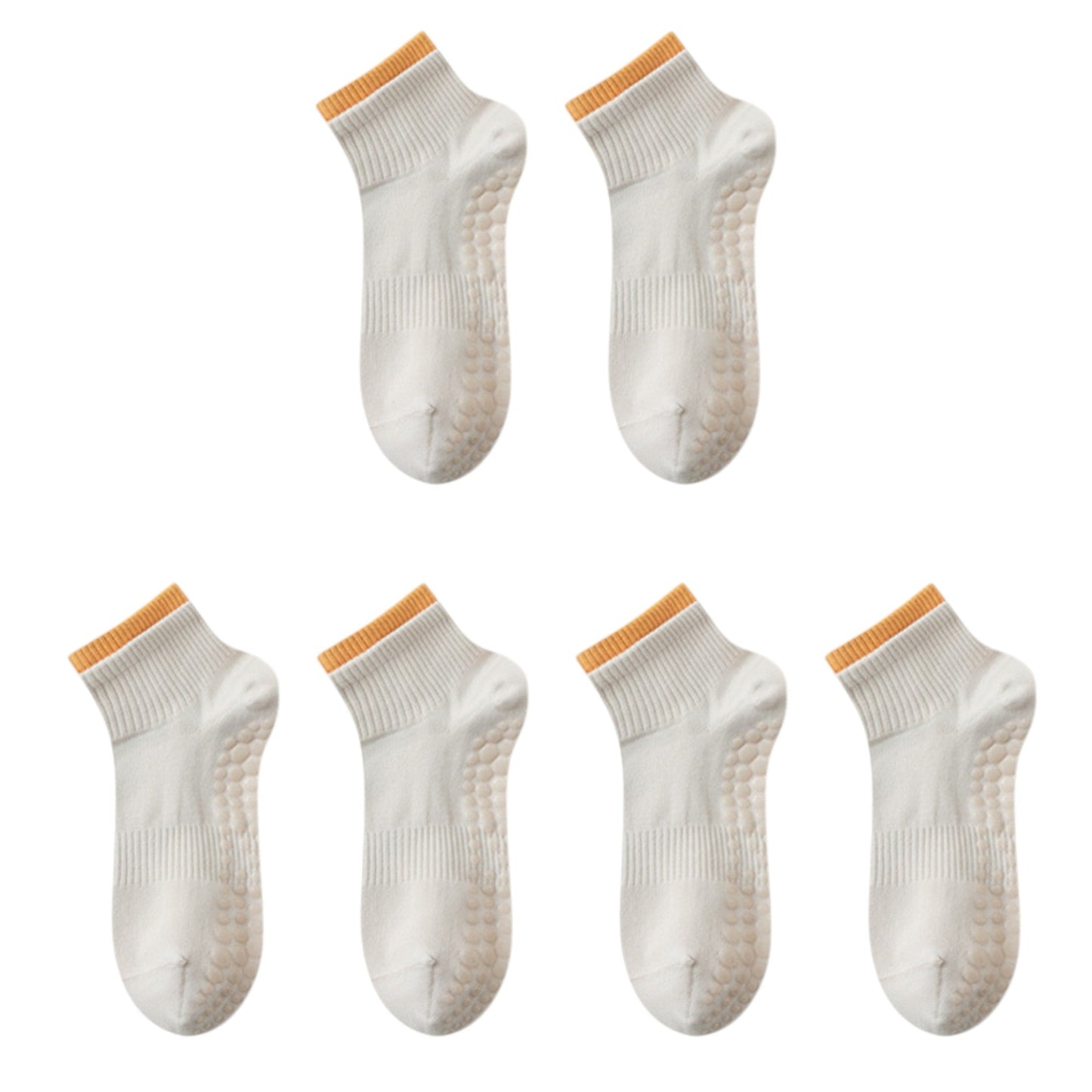 Anna-Kaci 3-Pack Women's Mid-Ankle Sports Socks with Silicone Non-Slip Grip and Breathable Comfort