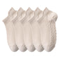 Anna-Kaci 5-Pair Cotton Low-Cut Ankle Socks with Soft Breathable Knit Design and Stretch Comfort Fit