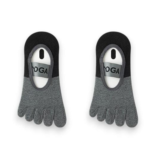 Anna-Kaci 3 Pairs Women's Cotton Sports Five Toe Anti Slip Fitness Yoga Socks with Elastic Strap