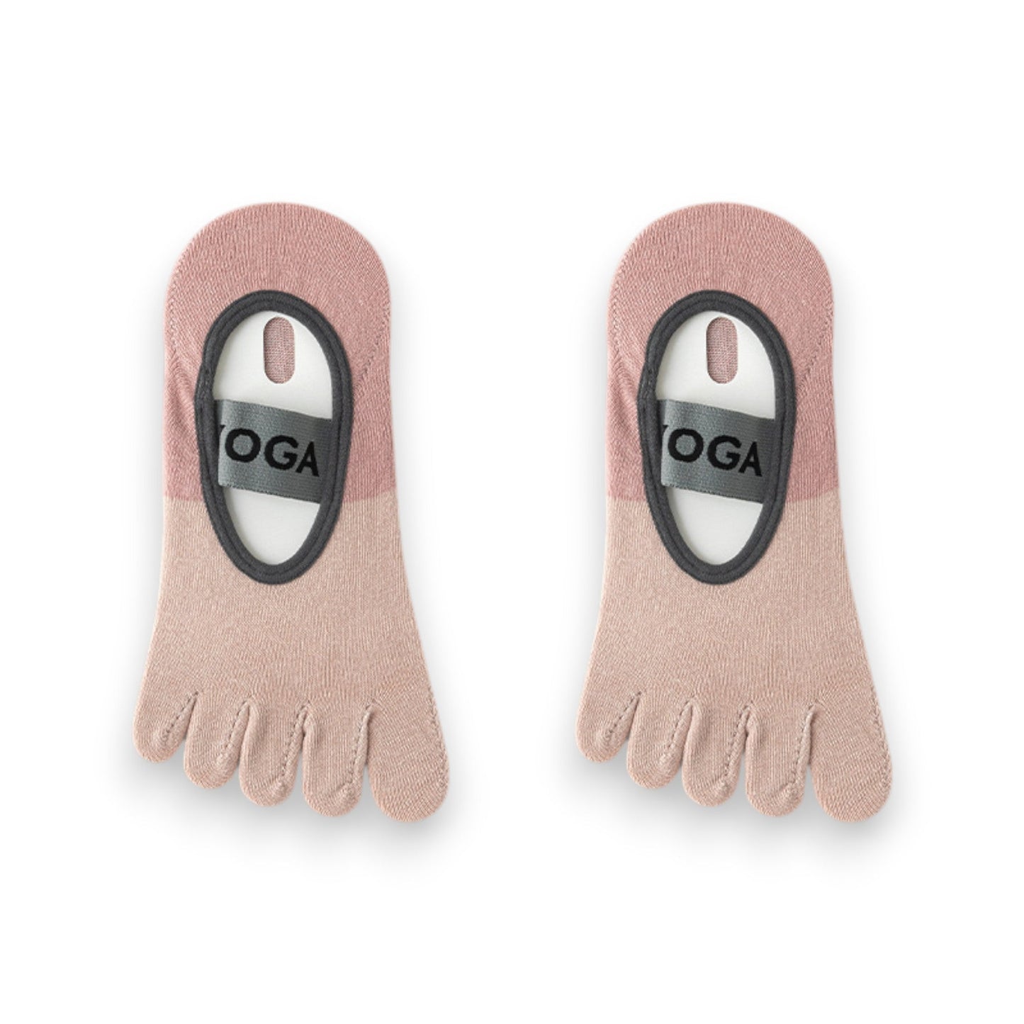 Anna-Kaci 3 Pairs Women's Cotton Sports Five Toe Anti Slip Fitness Yoga Socks with Elastic Strap