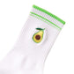 Anna-Kaci Women's 3-Pack Cotton Crew Socks with Non-Slip Grip and Embroidered Fruit and Animal Designs