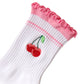 Anna-Kaci Women's 3-Pack Cotton Crew Socks with Non-Slip Grip and Embroidered Fruit and Animal Designs