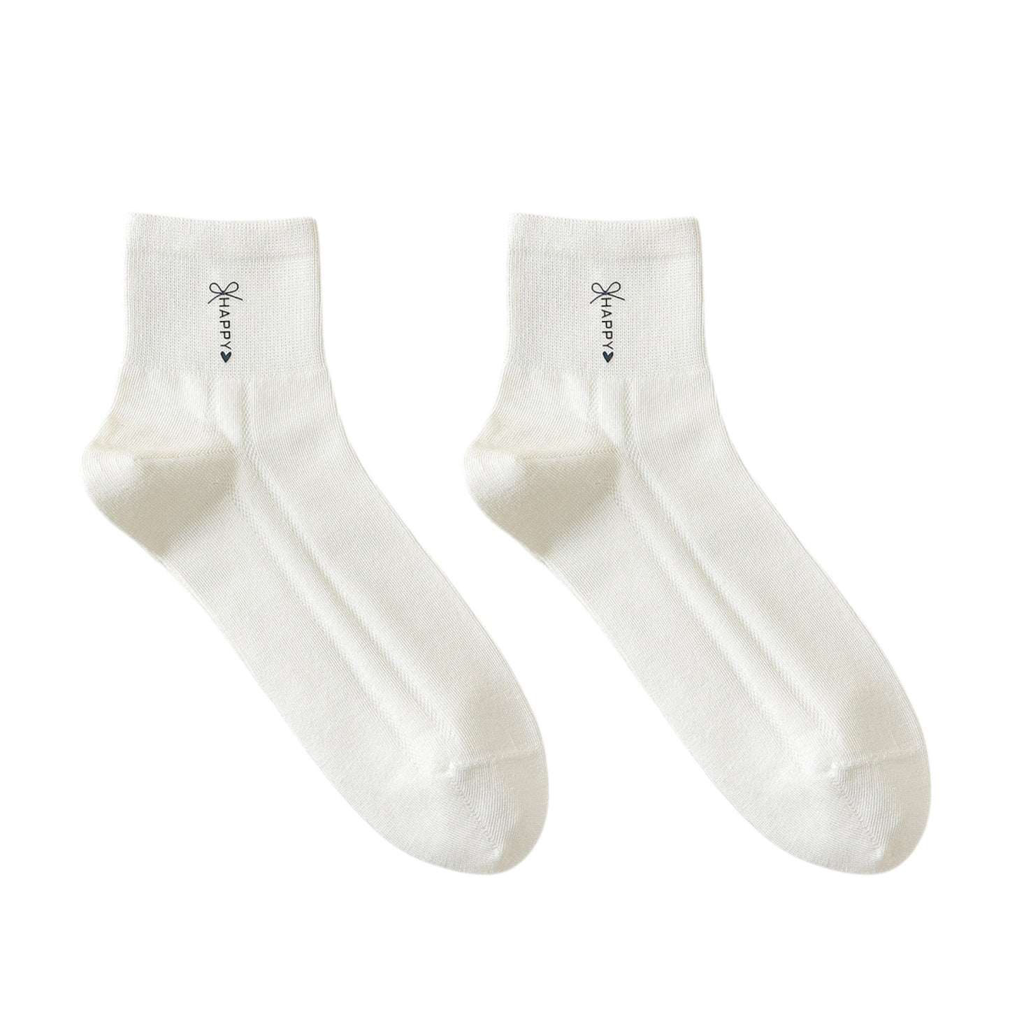 Anna-Kaci 5 Pairs Women's Breathable Mesh Crew Socks with Antibacterial Design for Everyday Comfort