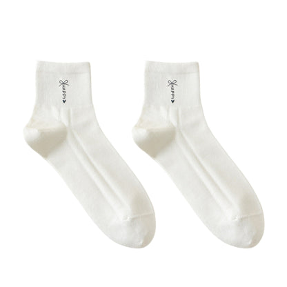 Anna-Kaci 5 Pairs Women's Breathable Mesh Crew Socks with Antibacterial Design for Everyday Comfort