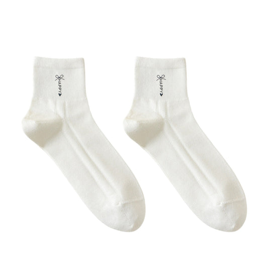 Anna-Kaci 5 Pairs Women's Breathable Mesh Crew Socks with Antibacterial Design for Everyday Comfort