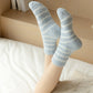 Anna-Kaci 3 Pairs Plush Crew Socks with Cozy Striped Design