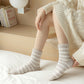 Anna-Kaci 3 Pairs Plush Crew Socks with Cozy Striped Design