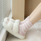 Anna-Kaci 3 Pairs Plush Crew Socks with Cozy Striped Design