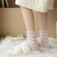 Anna-Kaci 3 Pairs Plush Crew Socks with Cozy Striped Design