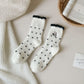 Anna-Kaci 3 Pairs Cozy Fluffy Crew Socks with Cute Panda Embroidery and Fun Pattern Designs