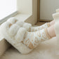 Anna-Kaci 3 Pairs Cozy Fluffy Crew Socks with Heart Pattern Design for Women