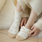 Anna-Kaci 3 Pairs Cozy Fluffy Crew Socks with Heart Pattern Design for Women