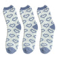 Anna-Kaci 3 Pairs Cozy Fluffy Crew Socks with Heart Pattern Design for Women