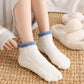 Anna-Kaci 3 Pairs Plush Anti-Slip Fuzzy Ankle Socks with Soft Cuff Trim