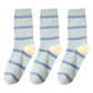 Anna-Kaci 3 Pairs Women's Mid-Calf Striped Casual Cotton Socks